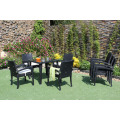 Latest Patio Garden Dining Set Poly Rattan Wicker Furniture with Stackable Chairs